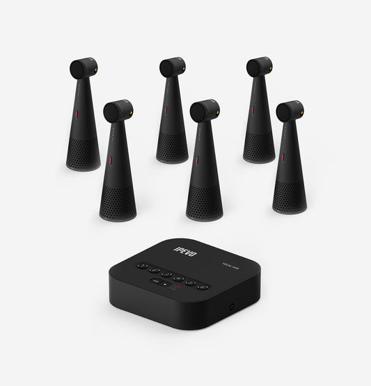 IPEVO ENSEMBLE 6 IPEVO VOCAL Speakerphones + Wireless HUB