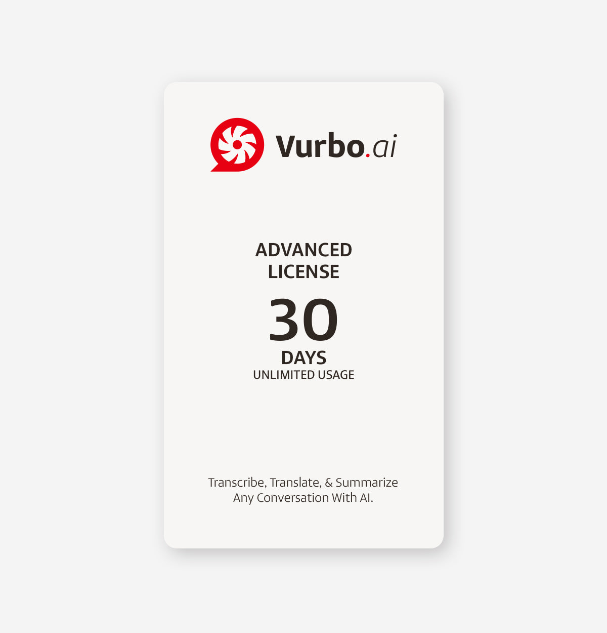 Vurbo.ai Avanzato (Utilizzo illimitato)