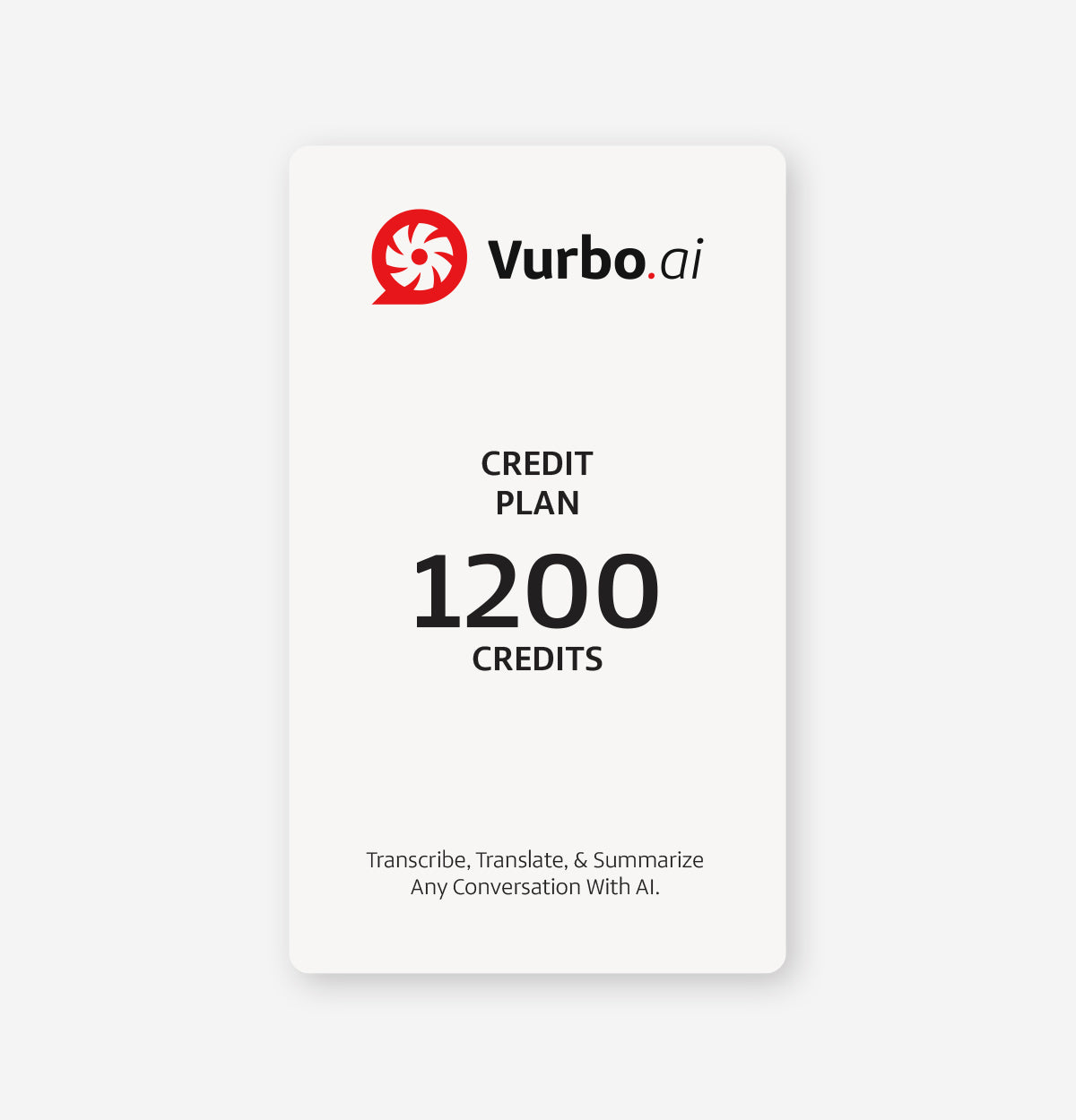 Vurbo.ai (Credit Plan)