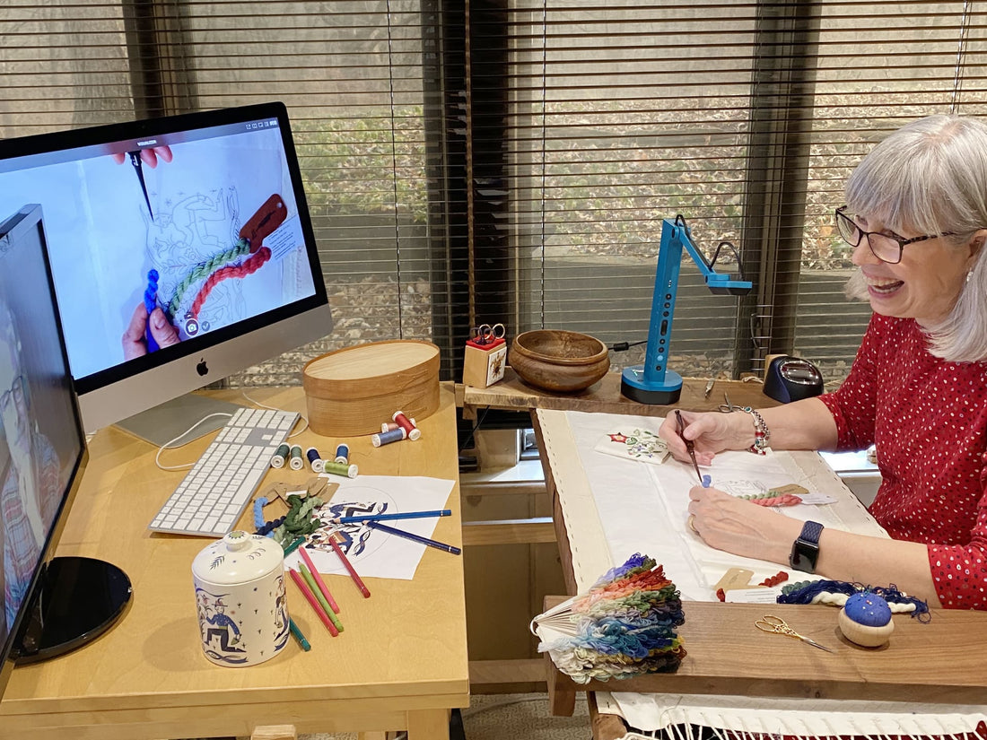 Embroidery and textile art with IPEVO Document Cameras