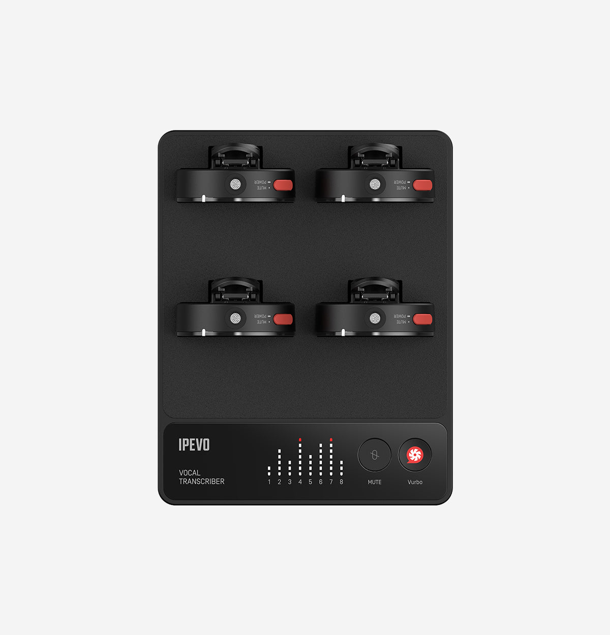 VOCAL TRANSCRIBER Capture 4 Distinct Voices and Insights with 4 Wireless Mics