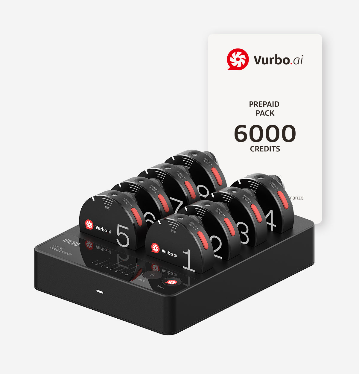 VOCAL TRANSCRIBER Capture 8 Distinct Voices and Insights with 8 Wireless Mics