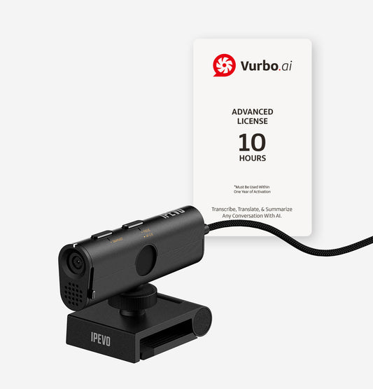 IPEVO VurboCam 4K Vurbo.ai-Powered Webcam