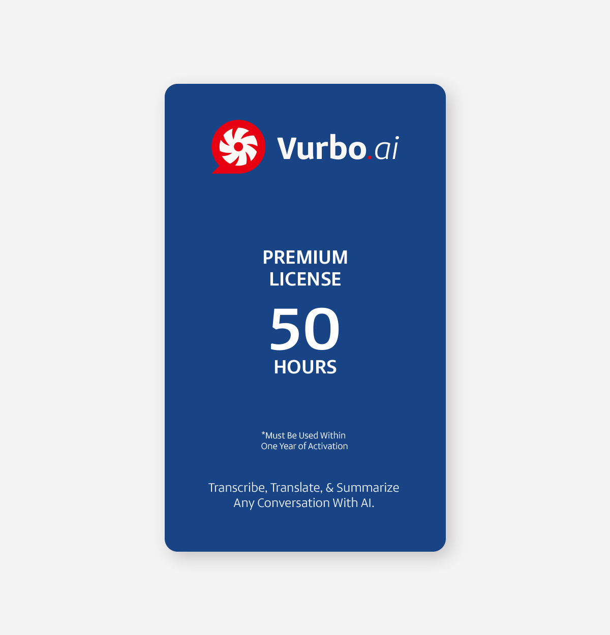 Vurbo.ai Premium (Pay As You Go)