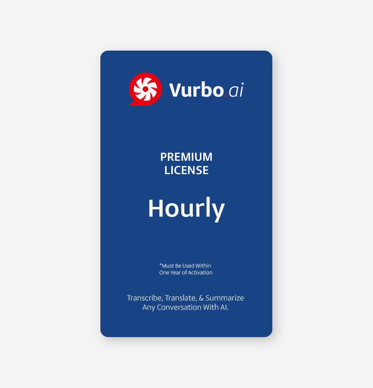 Vurbo.ai Premium (Pay As You Go)