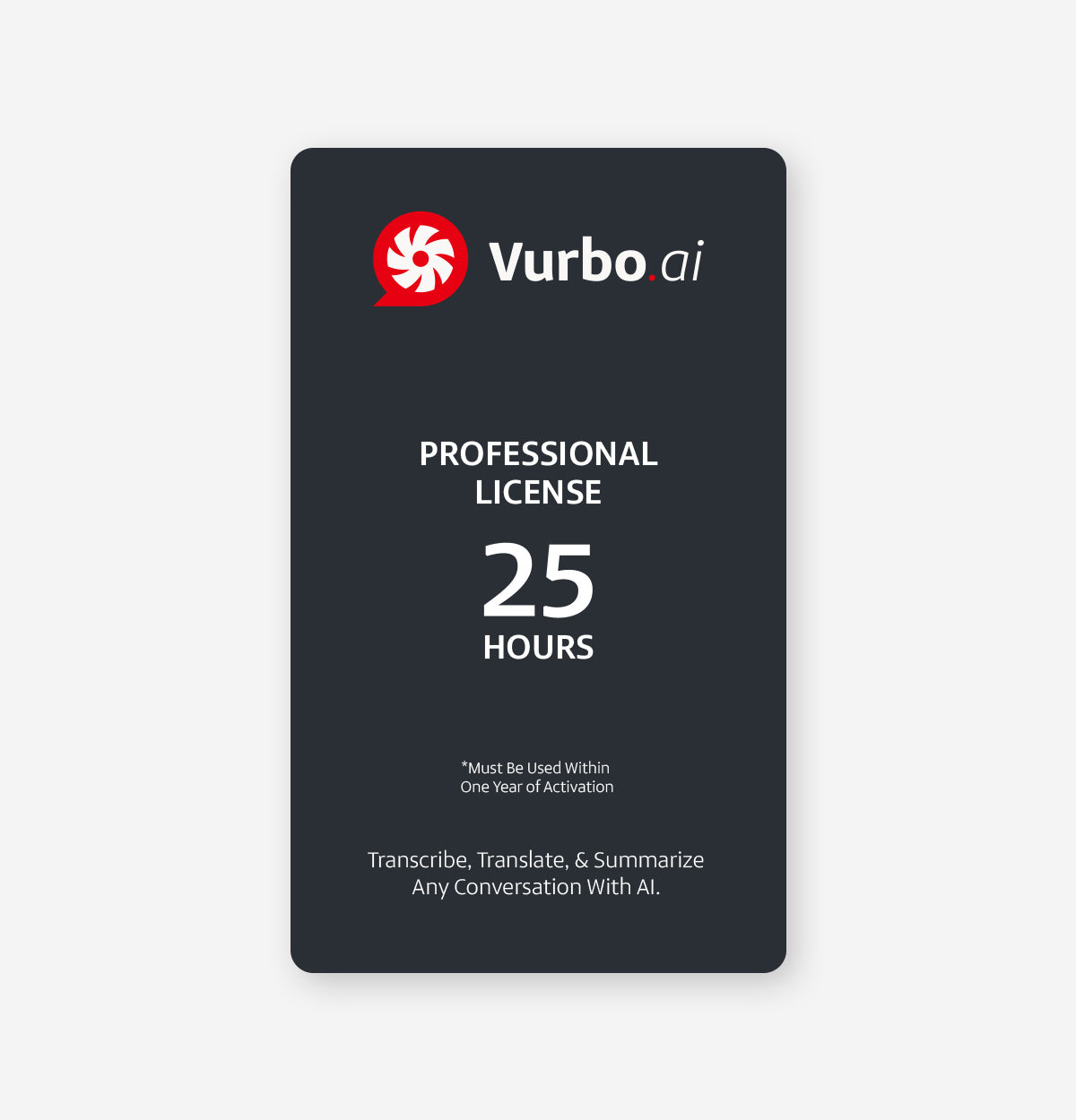 Vurbo.ai – Pro (Pay As You Go)