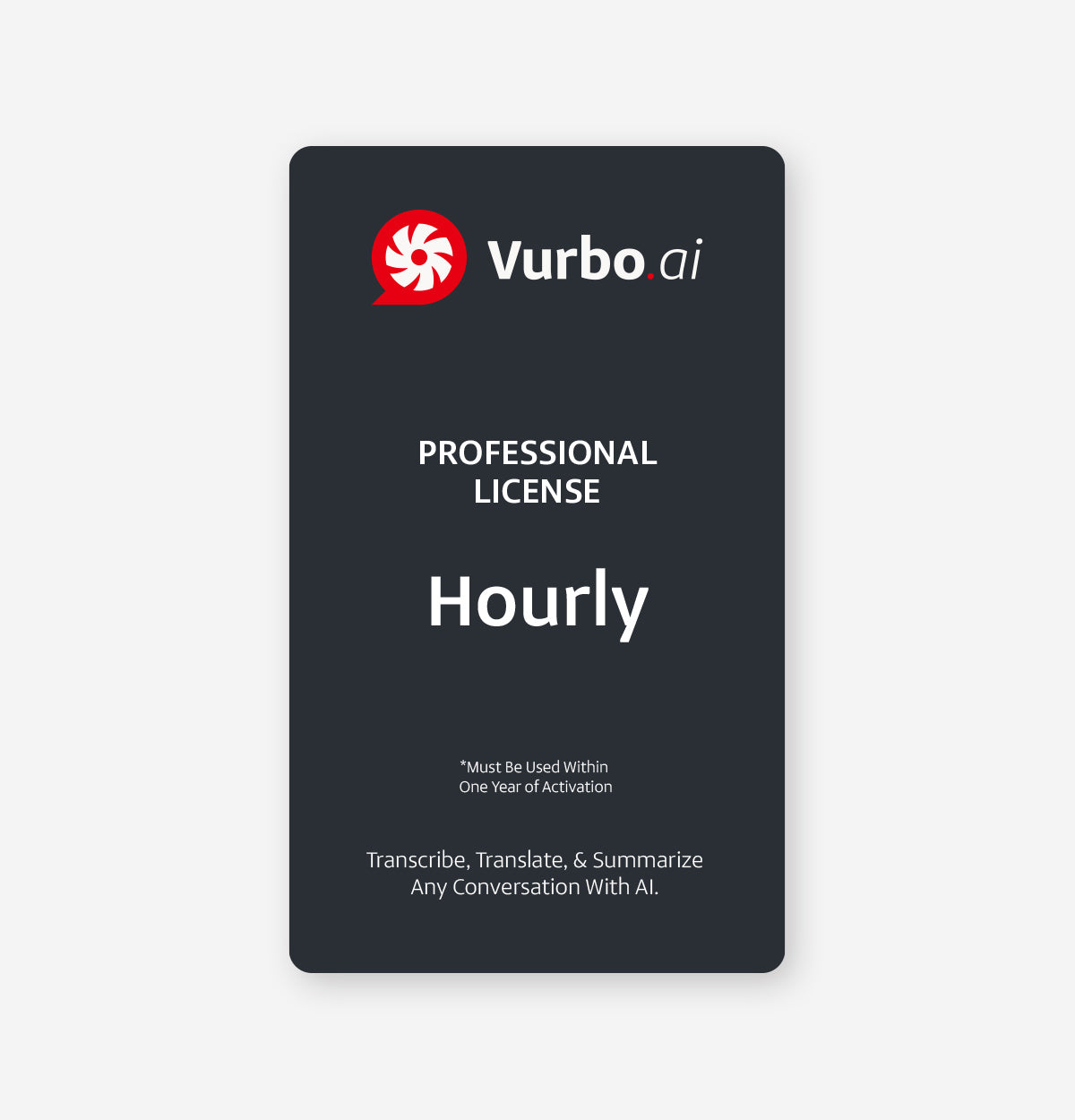 Vurbo.ai Pro (Pay As You Go)